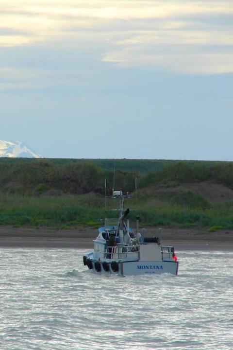 Boat on Bristol Bay Alaska - Pebble Mine will not go forward