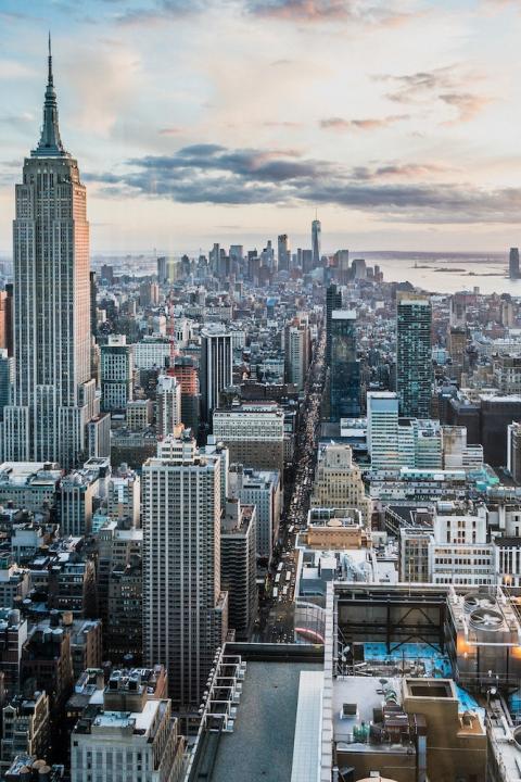 New York City Manhattan aerial view Empire State Building