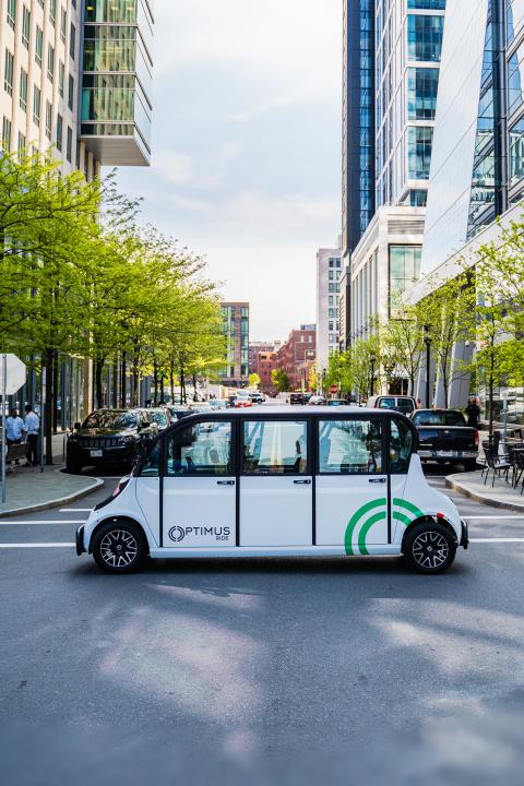 Optimus Ride's sustainable autonomous electric shuttle
