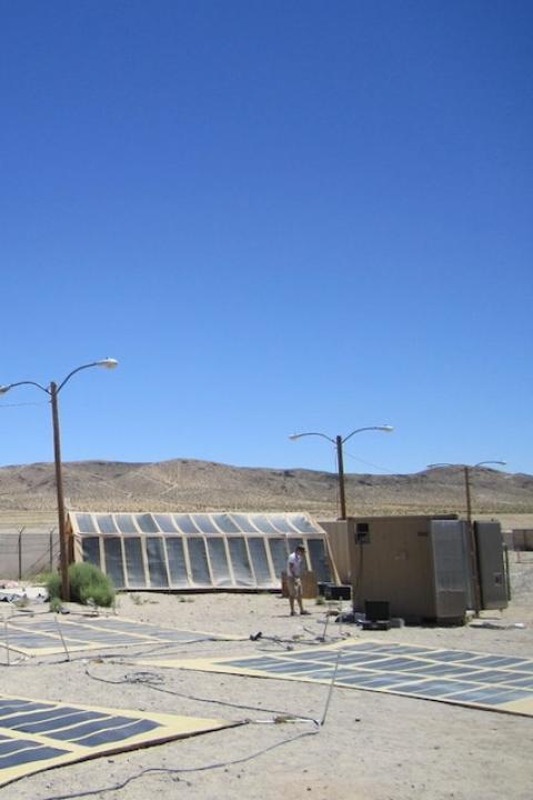 Several of Pvilion's flexible, military solar canopies in use — ESG