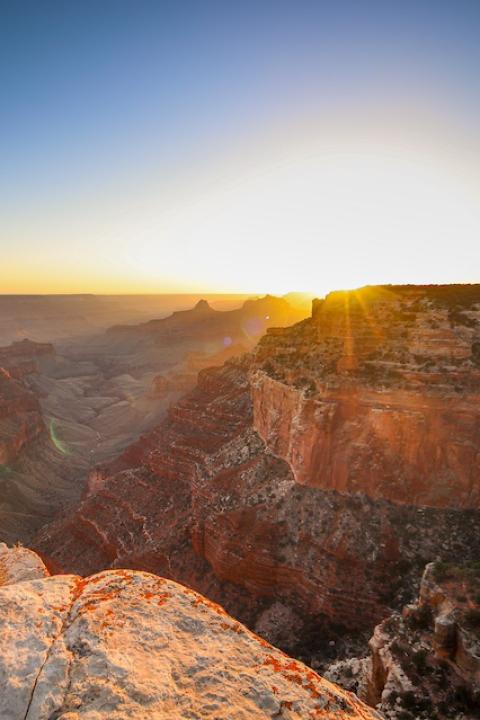The sun sets over the Grand Canyon — national parks