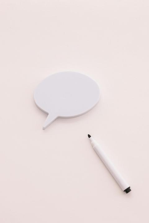 A speech bubble and a marker — greenwashing