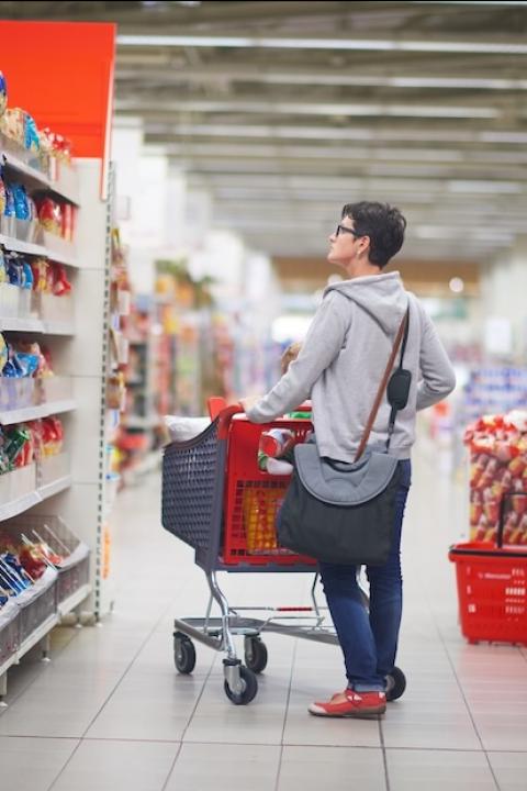 woman shopping in the grocery store