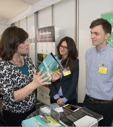Claire Perry, Minister of State for Energy and Clean Growth; Ioanna Armouti and Nick Wood of Powervault