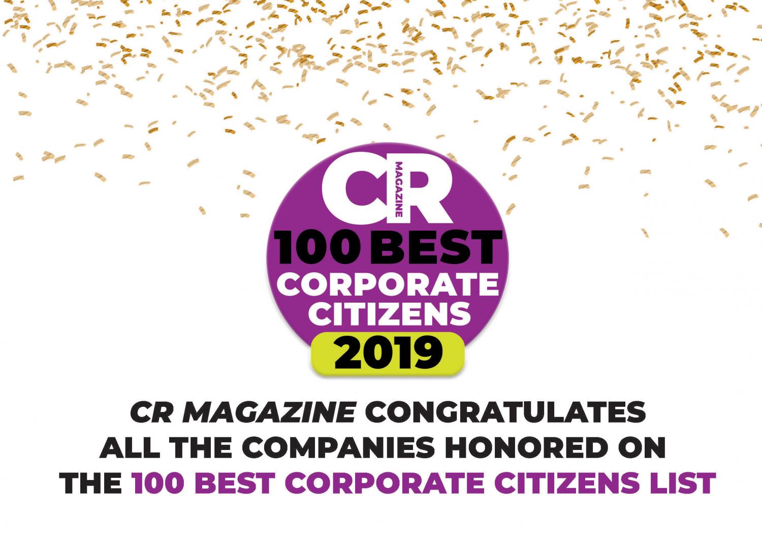 CR Magazine 100 Best Corporate Citizens of 2019