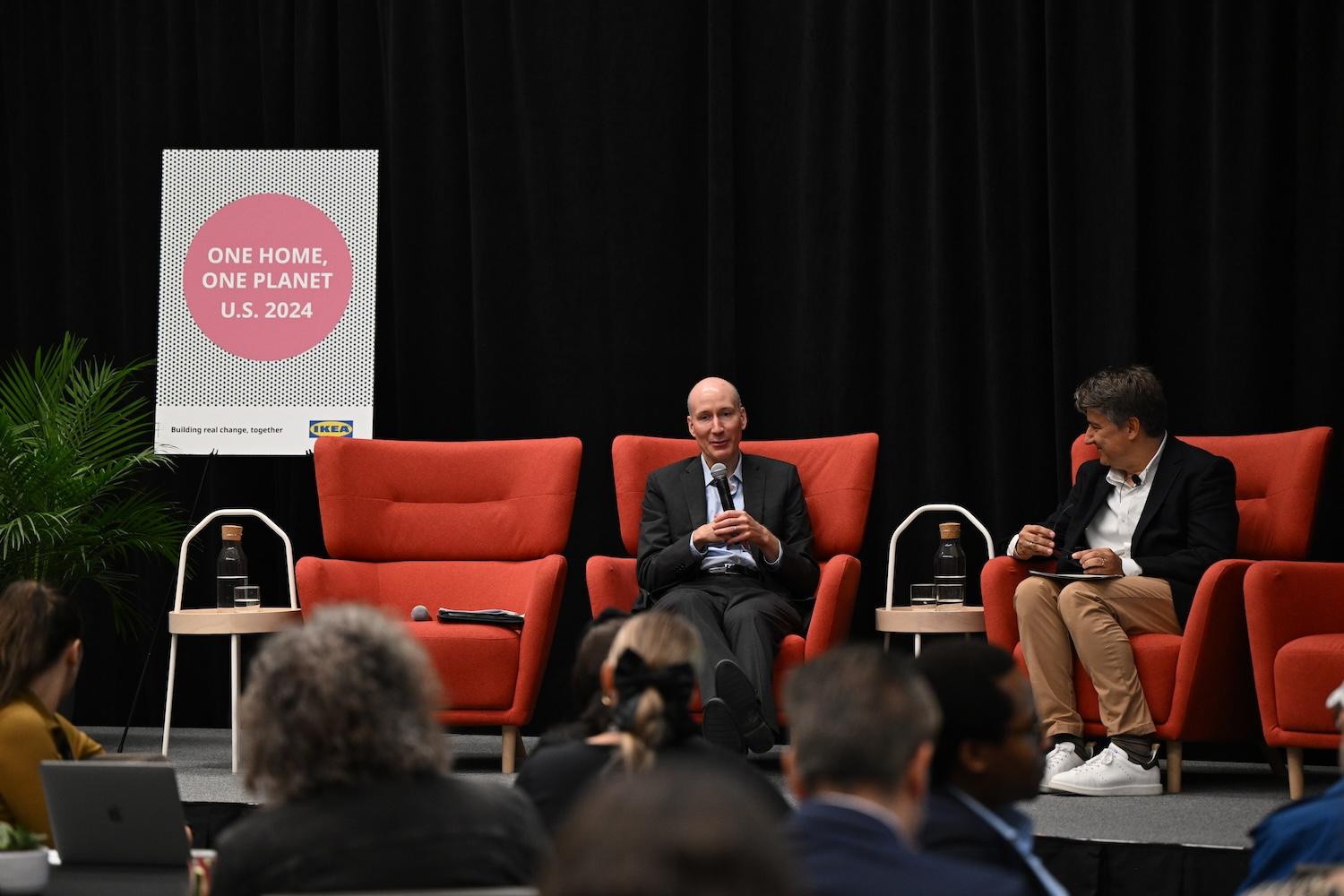 IKEA U.S. CEO and Chief Sustainability Officer Javier Quiñones hosts a fireside chat with United States Deputy Secretary of Energy David Turk at Climate Week