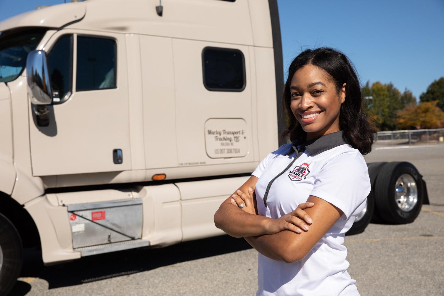 A loan through the Wisdom Fund helped Shavon Marley, owner and founder of Marley Transport & Trucking in Raleigh, North Carolina, grow her business.