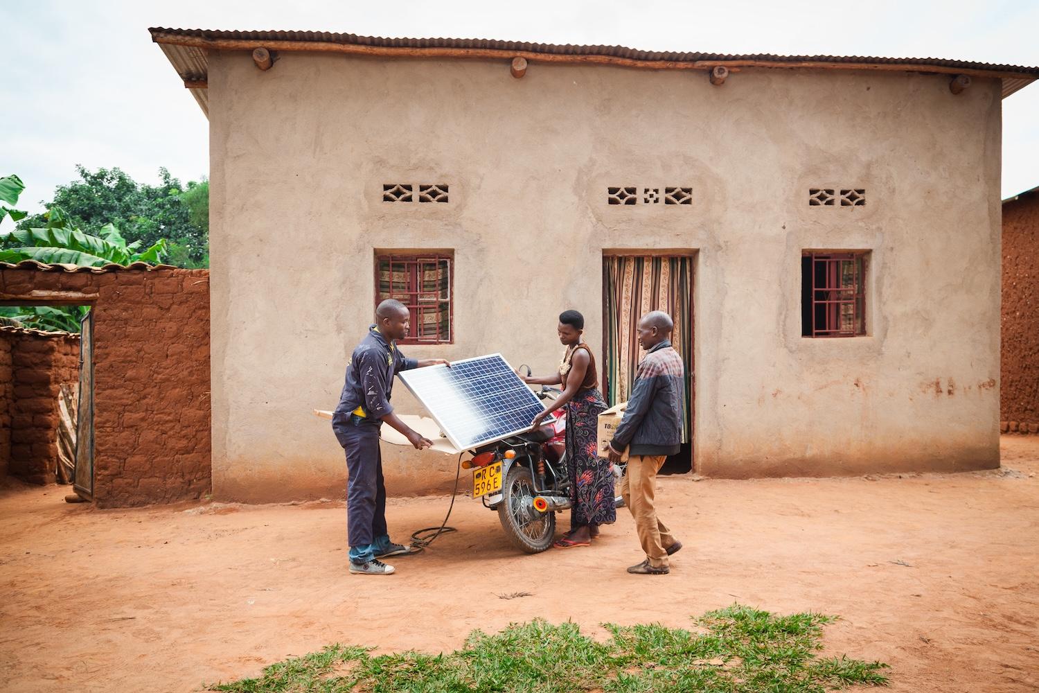 installing off-grid solar in rural Africa