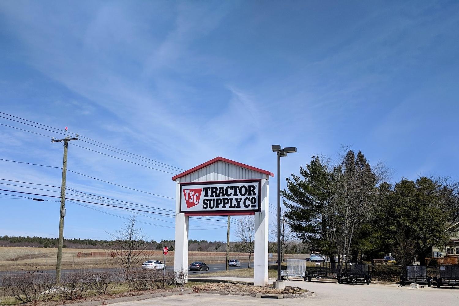 Tractor Supply sign in a rural area — Tractor Supply ditches DEI