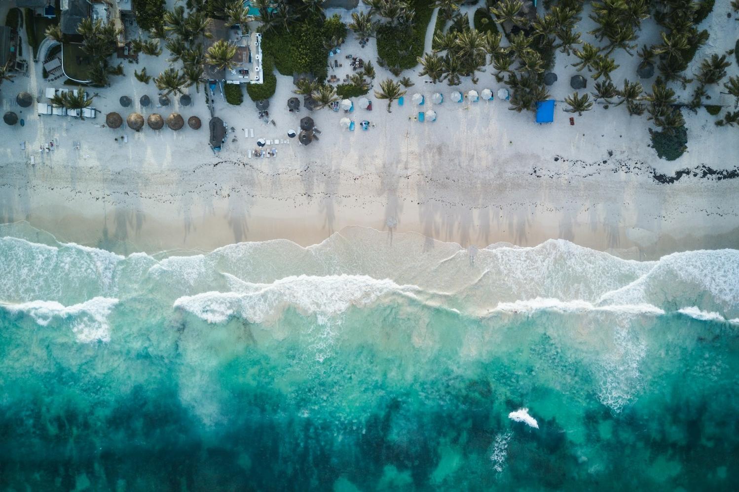 beach ocean coast aerial