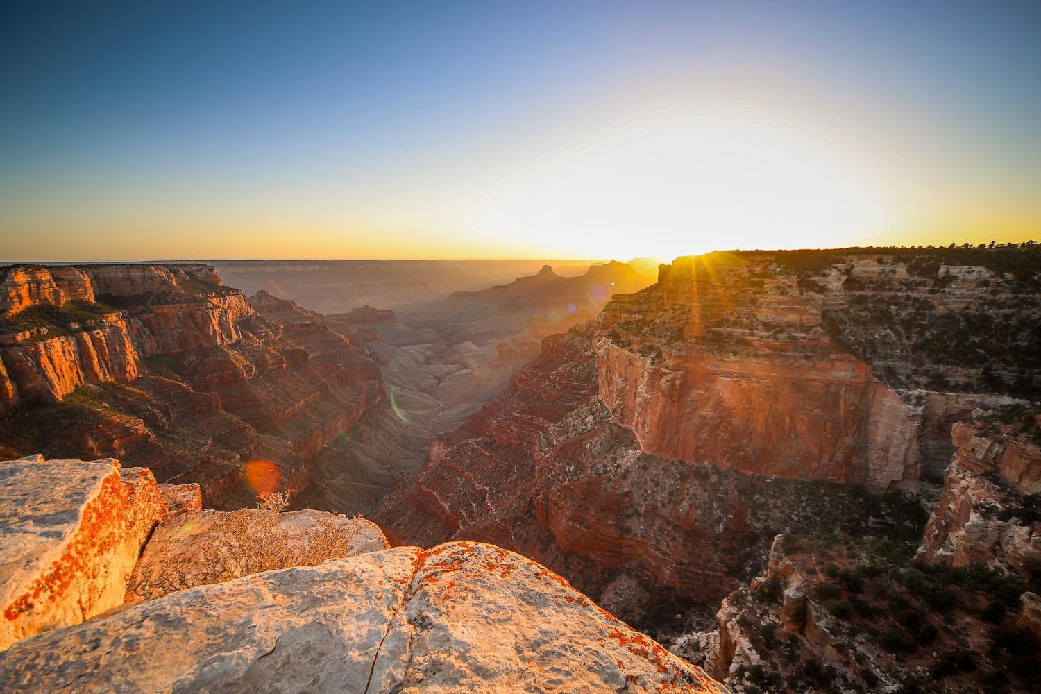 The sun sets over the Grand Canyon — national parks