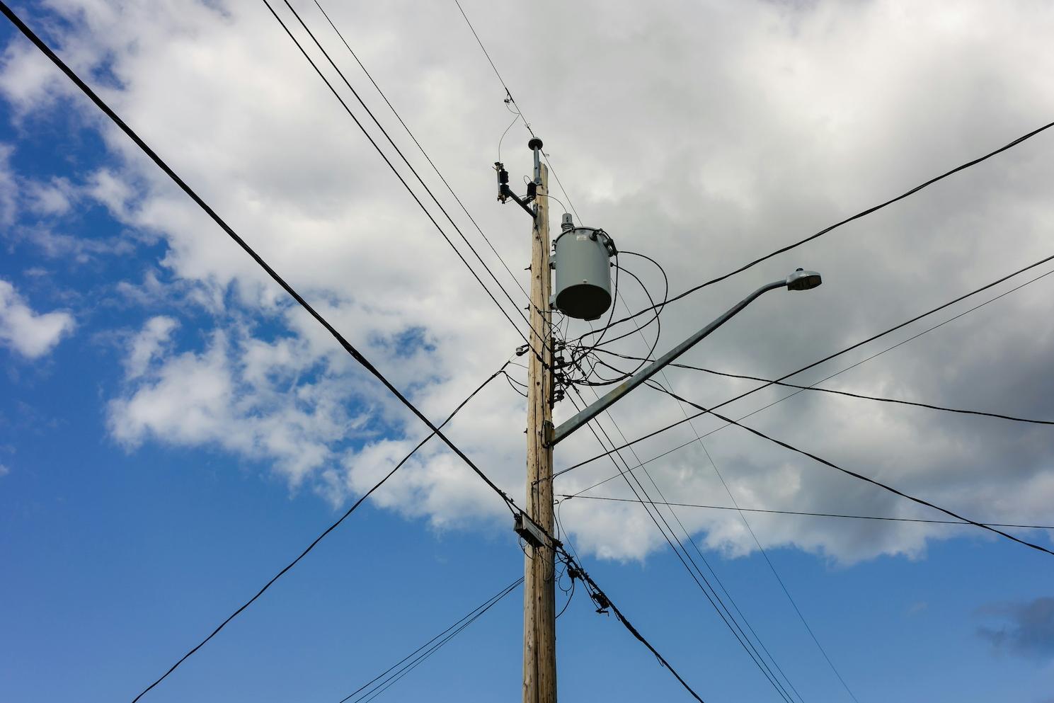 A utility pole — marginal emissions