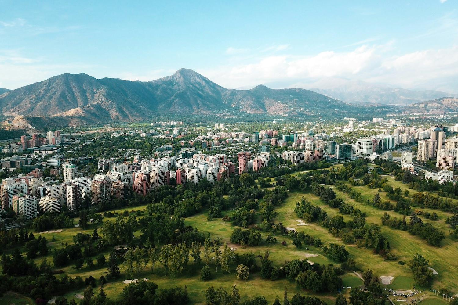 A birds eye view of Santiago, Chile — megadrought