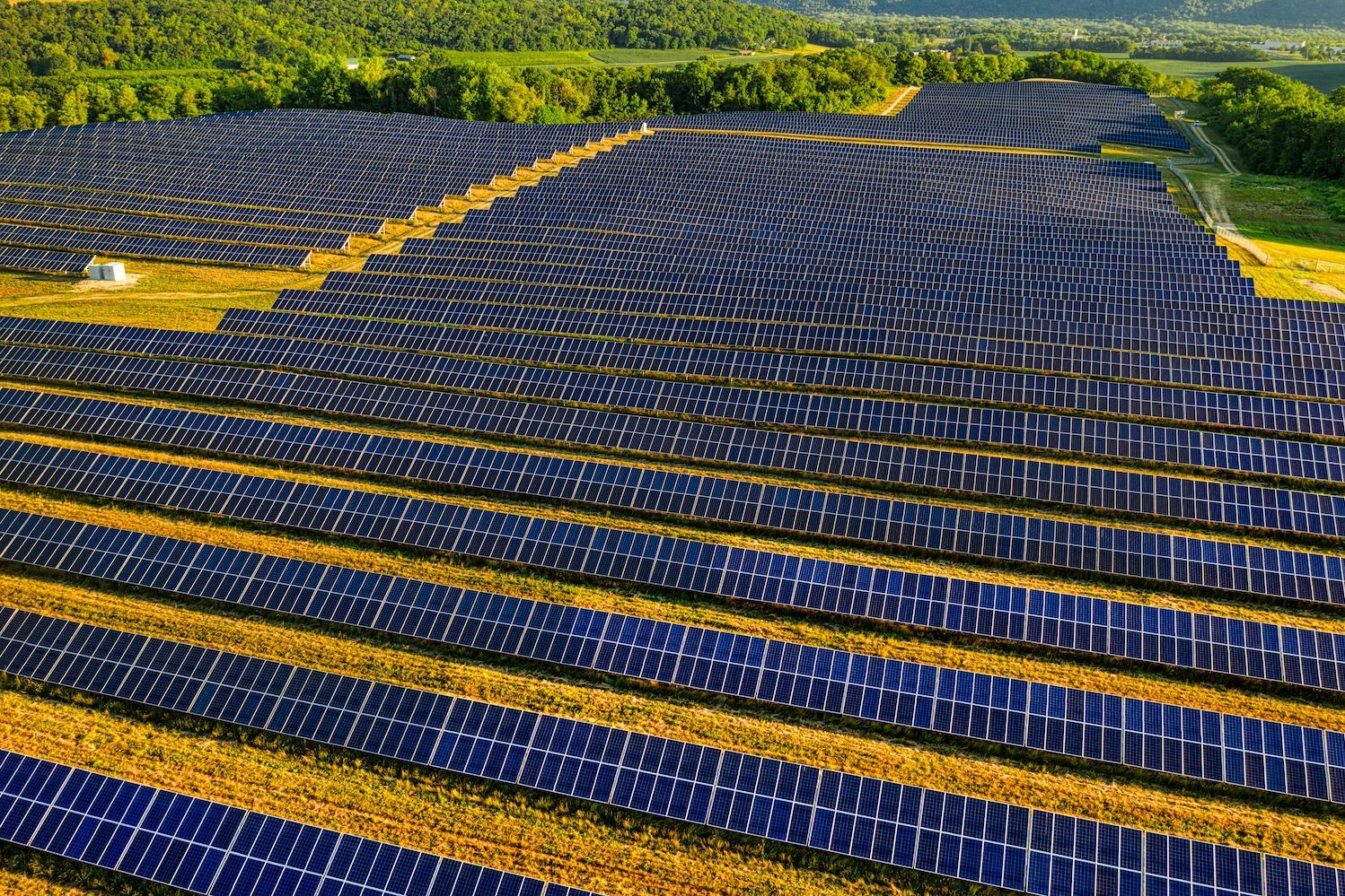 A solar energy farm