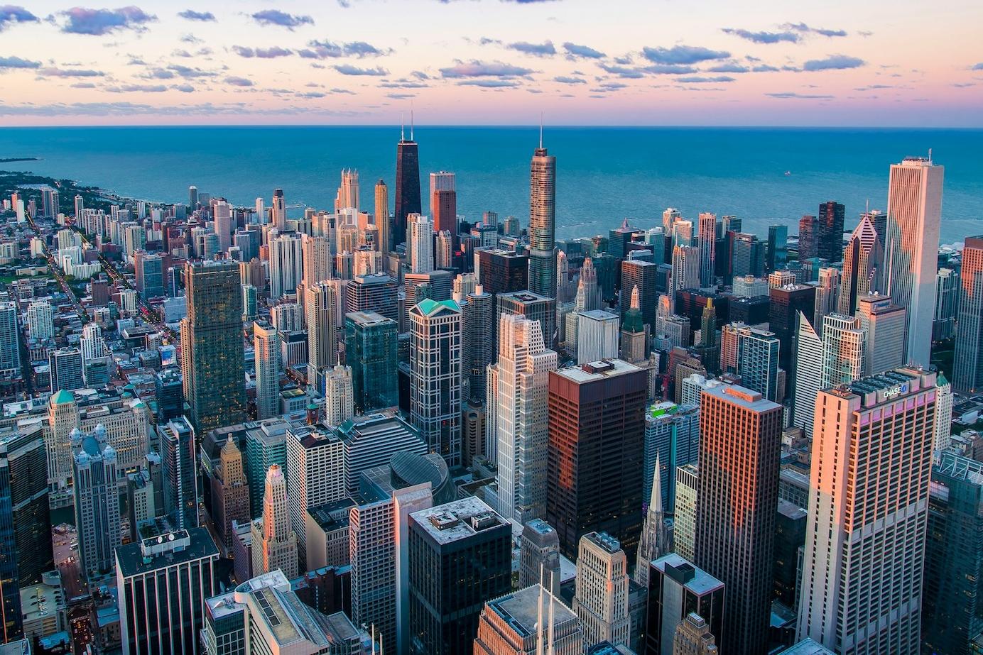 view of chicago skyline