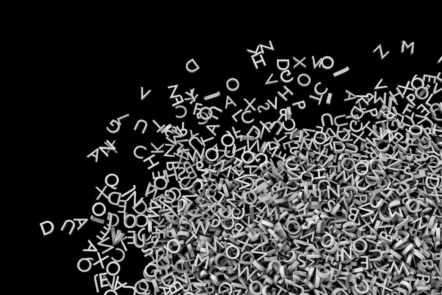 what words do not polarize people when it comes to the environment — graphic of letters sprawled out