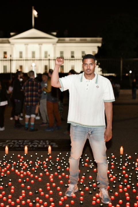 Donte West in front of the White House in Washington D.C.